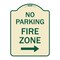 Signmission No Parking Fire Zone W/ Right Arrow Heavy-Gauge Aluminum Sign, 24" x 18", TG-1824-23617 A-DES-TG-1824-23617 - alternate 1